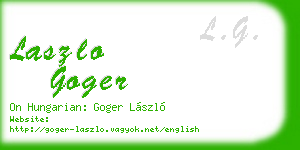laszlo goger business card