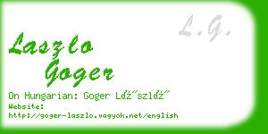 laszlo goger business card